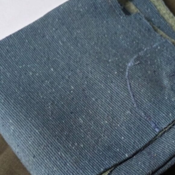 Vintage Blue and Army Green Upholstery Fabric Bundle - Picture 6 of 8